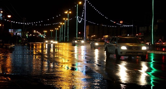 أمطار على محافظة محايل