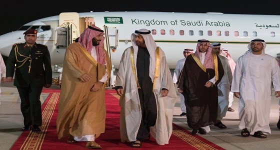 بالصور.. ولي عهد أبو ظبي يستقبل سمو الأمير &#8221; محمد بن سلمان &#8220;