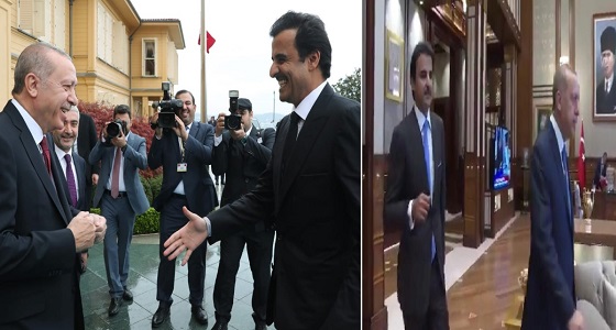 بالصور.. الإعلام التركي يتعمد إهانة &#8221; تميم &#8221; خلال زياراته الـ 6 لتركيا
