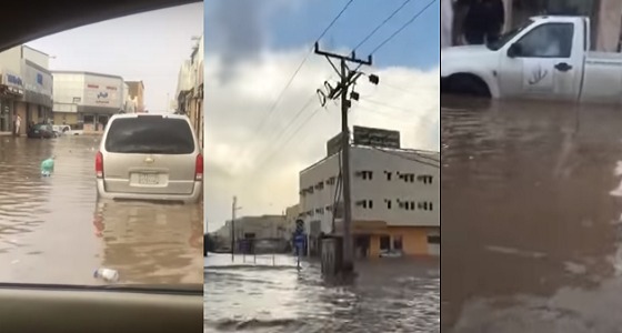 بالفيديو.. سيول عارمة ومركبات تسبح بغدق القصيم