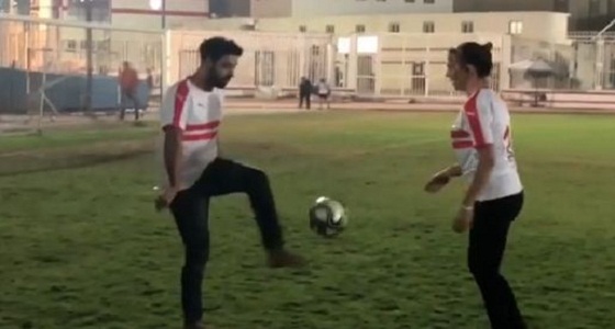 بالفيديو.. السلطانة هويام تلعب كرة القدم بنادي الزمالك