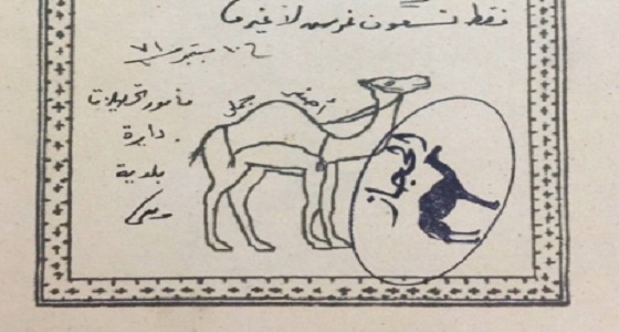 صورة نادرة لتذكرة (رخصة تسيير) لجمل صدرت قبل 150 عامًا