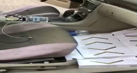 شاهد.. لحظة تهريب شخص للسجائر من الكويت إلى السعودية