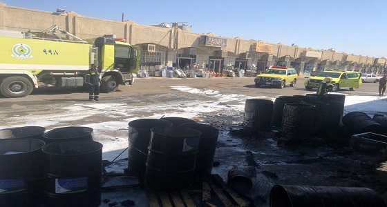 إصابة أحد أفراد الدفاع المدني أثناء إخماد حريق بنجران