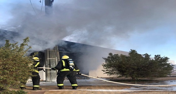 بالصور.. اندلاع حريق في مستشفى ” الأسياح ” بالقصيم