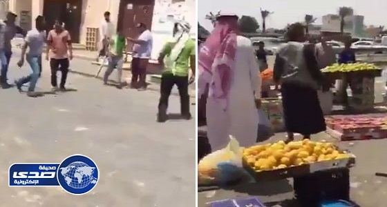 بالفيديو.. مضاربة بين وافدين عرب وآسيوين في سوق بالرياض