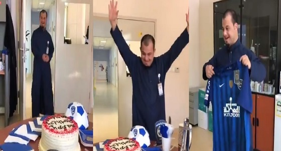 بالفيديو .. رد فعل موظف من ذوي الاحتياجات الخاصة بعد احتفال زميلاته بعيد ميلاده