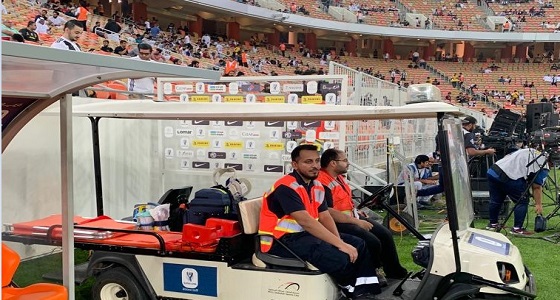 بالصور.. الهلال الأحمر يشارك في تغطية مباراة الكلاسيكو بين الاتحاد والهلال