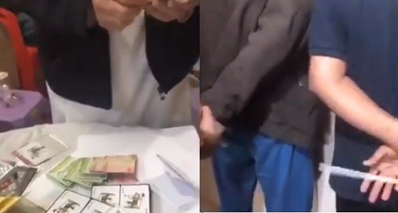 بالفيديو.. لحظة مداهمة صالة قمار والقبض على العمالة بالرياض