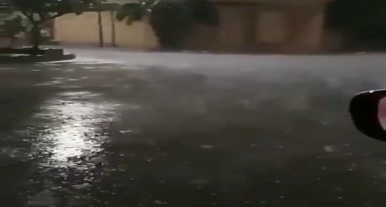 بالفيديو.. تساقط زخات البرد على حي الربوه في الرياض