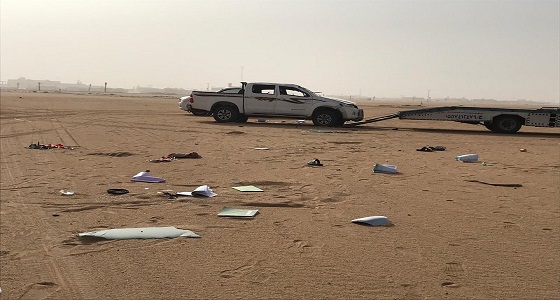 إصابة 3طلاب إثر انقلاب مروع بـ ” يدمة ” نجران