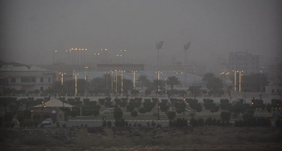 بالصور.. انخفاض الرؤية في عسير إثر موجة غبار شديدة