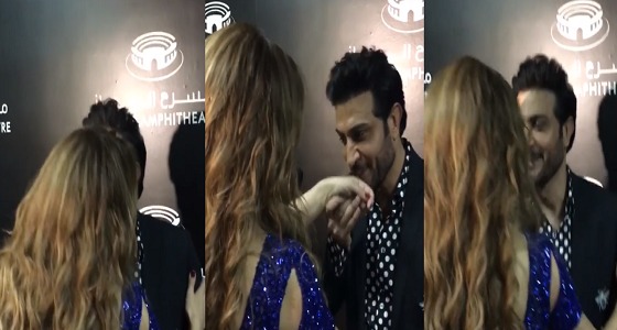بالفيديو.. لحظة تقبيل ماجد المهندس لفنانة عربية في إمارة الشارقة 