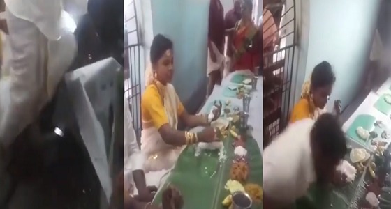 بالفيديو.. يقلب المائدة على عروسه داخل المطعم والسبب صادم
