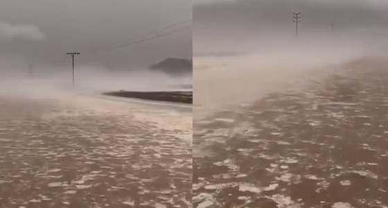 بالفيديو.. مشهد رائع لبردية الحصاة جنوب غرب الرياض