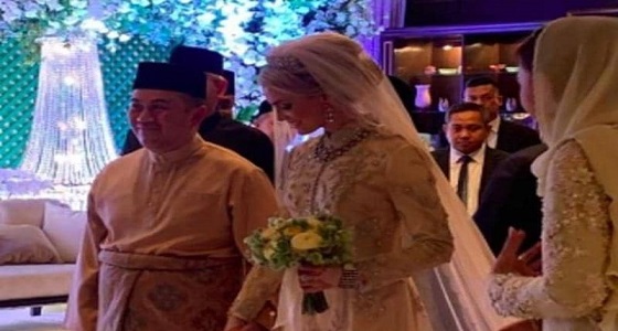 بالصور.. حفل زفاف تاريخي لولي العهد الماليزي على صوفي جوهانسون 