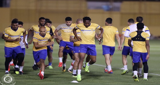 بالصور.. ” النصر ” يواصل تدريباته