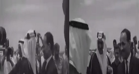 فيديو نادر للملك فيصل وهو يستقبل الرئيس العراقي عبدالرحمن عارف بجدة