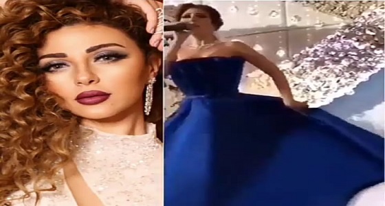 بالفيديو.. ” ميريام فارس ” تصاب بدوار أثناء إحيائها لحفل زفاف
