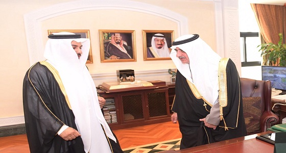 أمير تبوك يستقبل أبناء الشيخ سلامه بن عيد الحبيشي