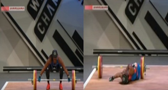 بالفيديو.. حادث مروع لبطلة رفع أثقال حاولت حمل 110 كيلوجرامات