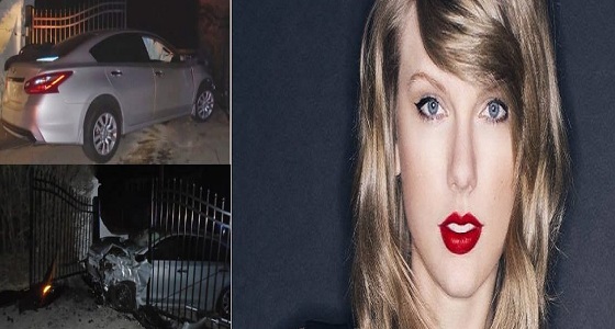 بالصور: الشرطة الأمريكية تدمّر بوابة قصر المغنية تايلور سويفت