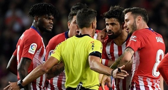 سبب طرد ” كوستا ” من مباراة برشلونة وأتلتيكو مدريد في الدوري الإسباني