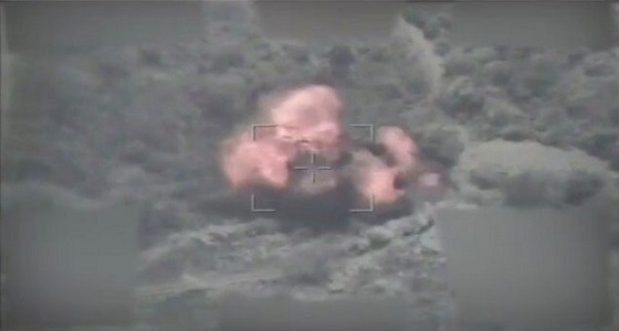بالفيديو.. تدمير منصة إطلاق صواريخ وعربة نقل &#8221; زلزال &#8221; تابعة للحوثيين