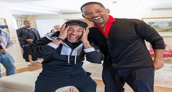 بالفيديو.. صدمة نيمار عند رؤيته نجم هوليوود