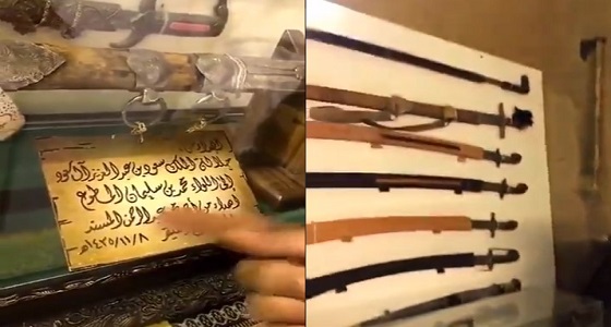 بالفيديو.. الملك سعود يهدي اللواء محمد بن سليمان المطوع ” سيف هندي مطعم بالذهب والعاج “