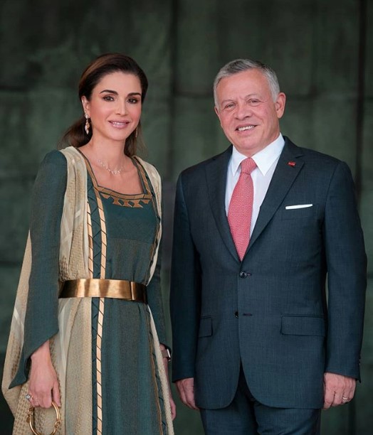 الملك عبدالله والملكة رانيا خلال احتفالات عيد الاستقلال الأردني