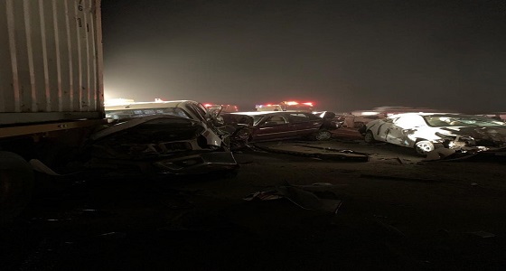 تفاصيل حادث مروري جماعي على طريق الطائف &#8211; الرياض