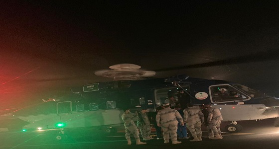 بالصور.. طيران الأمن ينقذ اوكراني تعرض لأزمة صحيه بالمياه الدولية