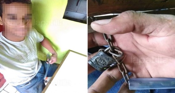 بالصور.. تقييد زبائن في مطعم بالسلاسل بسبب ” الفاتورة “