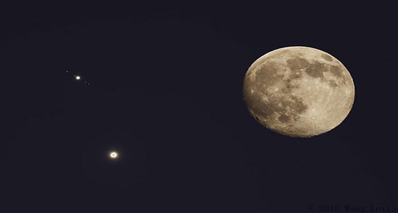 المسند: شاهد الاقتران الجميل بين القمر وكوكب المشتري