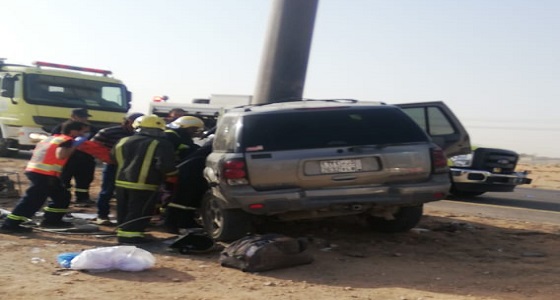 وفاة أب وأم في حادث مروع على طريق المزاحمية – الرياض