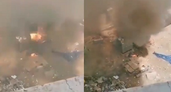 بالفيديو.. انفجار الكبائن الرئيسية المغذية لحي جرول بمكة