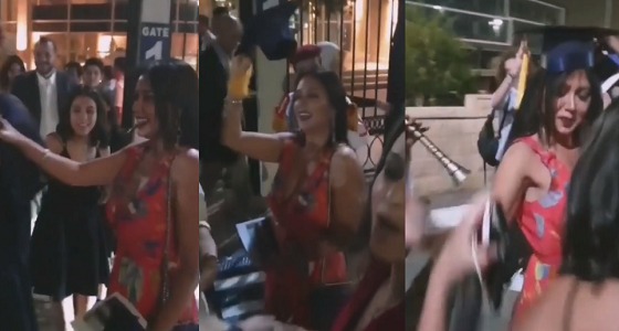بالفيديو.. رانيا يوسف ترقص على المزمار احتفالا بتخرج ابنتها