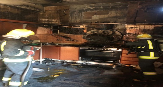 اندلاع حريق في منزل بسبب الإهمال أثناء عملية الطبخ
