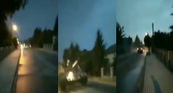 بالفيديو.. رجل يقود دبابة في الشوارع العامة ويسبب هلع على الطريق