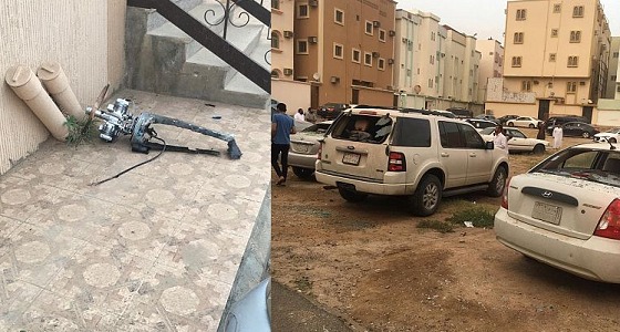 الدفاع المدني: سقوط شظايا طائرة بدون طيار معادية بمبنى سكني في خميس مشيط