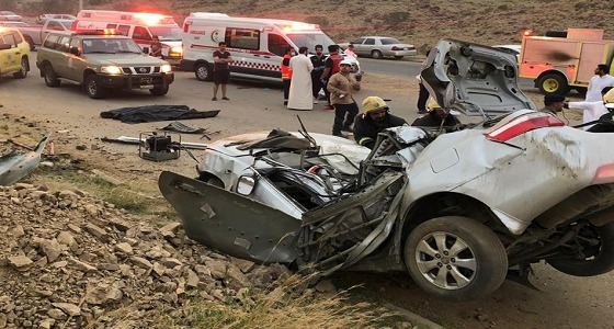 بالصور.. مصرع شابان إثر حادث مروري مروع في الباحة
