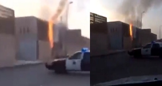 بالفيديو.. اندلاع حريق في أحد مباني جامعة القصيم