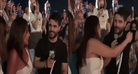 بالفيديو.. قبلة متبادلة بين إليسا وناصيف زيتون والجمهور يتفاعل