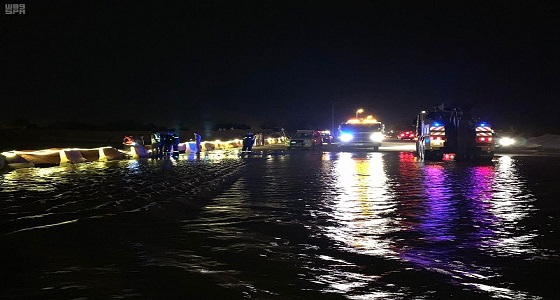 فرق الدفاع المدني تتمكن من انتشال جثة مقيم بوادي نجران