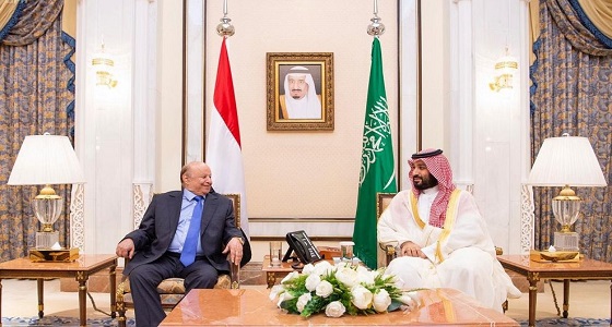 ولي العهد والرئيس اليمني يجتمعان لاستعراض الأوضاع والتطورات في عدن
