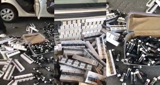 بالفيديو.. إحباط تهريب كمية كبيرة من السجائر عبر منفذ الخفجي