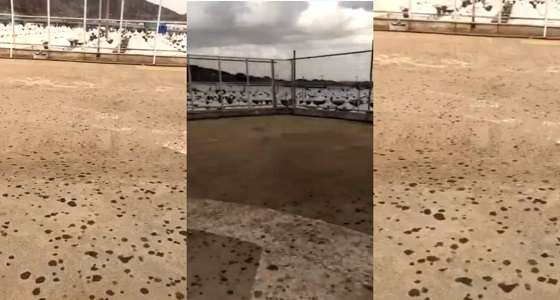 بالفيديو.. الأمطار تغمر المشاعر المقدسة بأجواء مهيبة