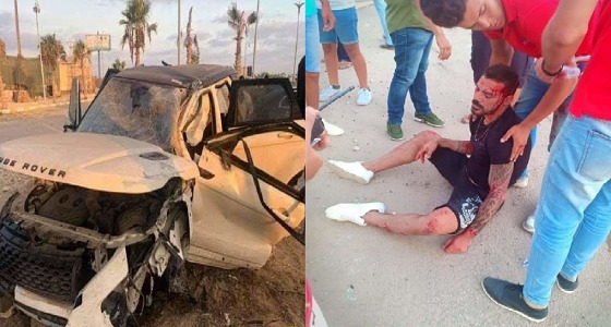 بالصور.. إصابة اللاعب المصري عمرو زكي في حادث سيارة مروع