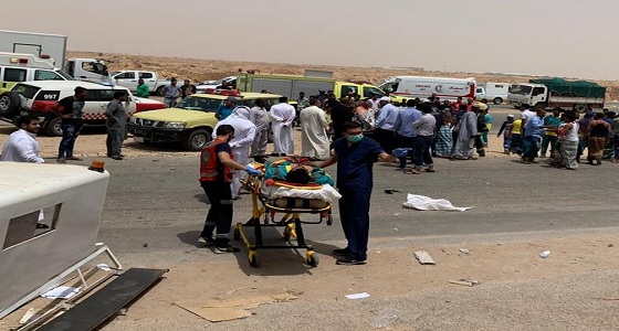 11 إصابة ووفاة في حادث تصادم بالرياض